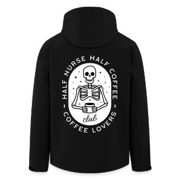 Infirmière café infirmière squelette d’humour noir - Veste softshell homme en polyester recyclé Stanley/Stella - noir - Dos - AI Model Male 185 light (185cm)