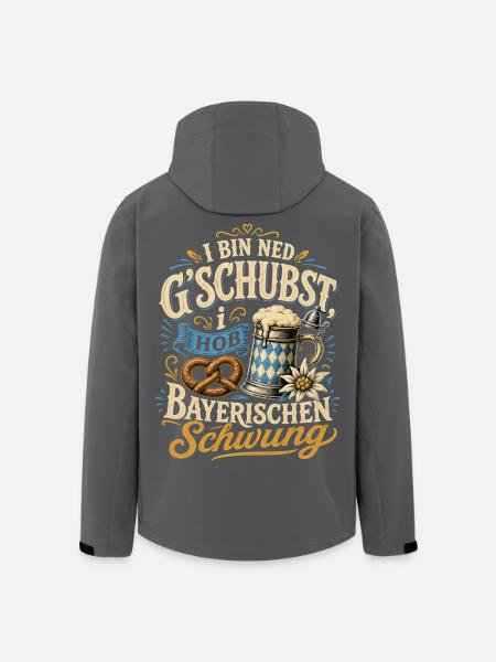 Bayerischer Spruch - Recycelte Männer Softshell-Jacke von Stanley/Stella - Schwarz