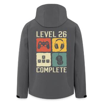 26. Geburtstag Level 26 Complete Gamer 26 Jahre - Recycelte Männer Softshell-Jacke von Stanley/Stella - Schwarz - Hinten - AI Model Male 185 light (185cm)
