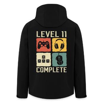 11. Geburtstag Level 11 Complete Gamer 11 Jahre - Recycelte Männer Softshell-Jacke von Stanley/Stella - Schwarz - Hinten - AI Model Male 185 light (185cm)