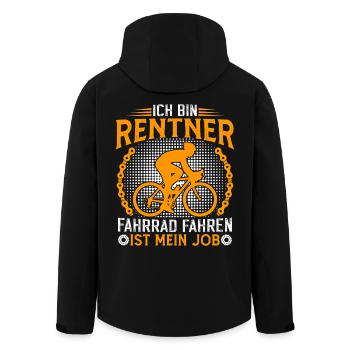 ich bin rentner fahrrad fahren ist mein job - Recycelte Männer Softshell-Jacke von Stanley/Stella - Schwarz - Hinten - AI Model Male 185 light (185cm)