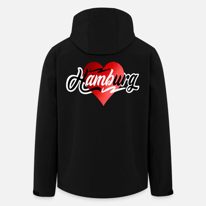 Hamburg - Recycelte Männer Softshell-Jacke von Stanley/Stella - Schwarz