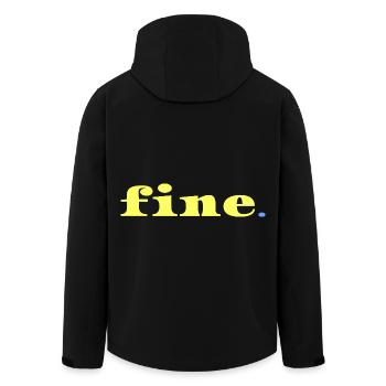 All Well Statement Irony Minimal Saying - Men’s Recycled Softshell Jacket by Stanley/Stella - black - Back - AI Model Male 185 light (185cm)
