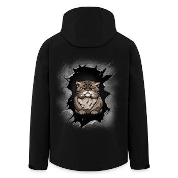 Halloween Chat Chats Enfants Animaux Chat - Veste softshell homme en polyester recyclé Stanley/Stella - noir - Dos - AI Model Male 185 light (185cm)