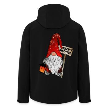 Back-Wichtel – Weihnachtsgnom für alle Backfans - Recycelte Männer Softshell-Jacke von Stanley/Stella - Schwarz - Hinten - AI Model Male 185 light (185cm)