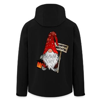 Garten Wichtel – Weihnachtsgnom - Recycelte Männer Softshell-Jacke von Stanley/Stella - Schwarz - Hinten - AI Model Male 185 light (185cm)