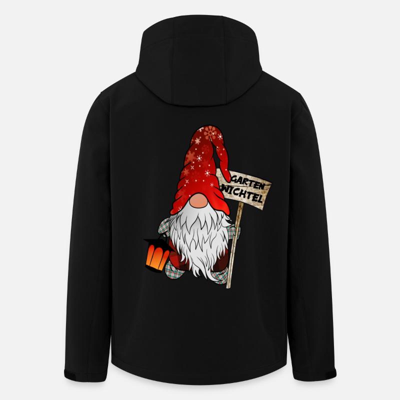 Garten Wichtel – Weihnachtsgnom - Recycelte Männer Softshell-Jacke von Stanley/Stella - Schwarz