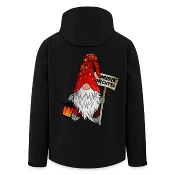 Musik Wichtel – Weihnachtsgnom - Recycelte Männer Softshell-Jacke von Stanley/Stella - Schwarz - Hinten - AI Model Male 185 light (185cm)