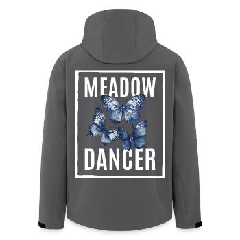Schmetterling Meadow Dancer Elegante Streetwear - Recycelte Männer Softshell-Jacke von Stanley/Stella - Anthrazit - Hinten - AI Model Male 185 light (185cm)