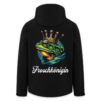 Froschkönigin Krone Partnerin Fasching Karneval - Recycelte Männer Softshell-Jacke von Stanley/Stella - Schwarz - Hinten - AI Model Male 185 light (185cm)