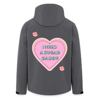 Freches Herz Sugar Daddy mit Statement - Recycelte Männer Softshell-Jacke von Stanley/Stella - Anthrazit - Hinten - AI Model Male 185 light (185cm)
