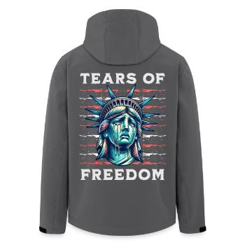 Statue of Liberty Liberty Tears of Liberty Art - Men’s Recycled Softshell Jacket by Stanley/Stella - black - Back - AI Model Male 185 light (185cm)