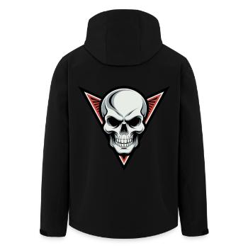 Totenkopf Retro Schädel Emblem - Recycelte Männer Softshell-Jacke von Stanley/Stella - Schwarz - Hinten - AI Model Male 185 light (185cm)