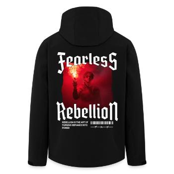 Trendig Rebell Streetwear Bengalo Pyro Streetwear - Recycelte Männer Softshell-Jacke von Stanley/Stella - Schwarz - Hinten - AI Model Male 185 light (185cm)