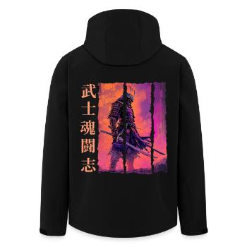 Samurai Warrior Honor and Strength Fighting Spirit - Men’s Recycled Softshell Jacket by Stanley/Stella - black - Back - AI Model Male 185 light (185cm)