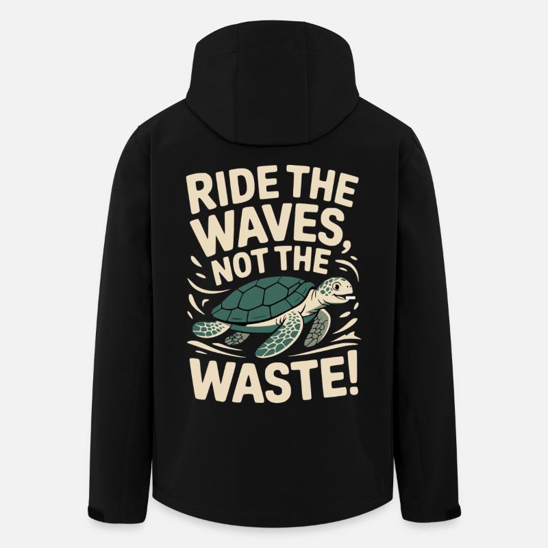 Waves instead of garbage - Men’s Recycled Softshell Jacket by Stanley/Stella - black