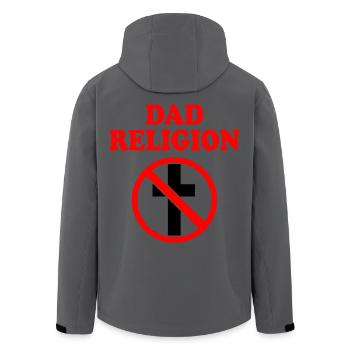 Dad religion - Recycelte Männer Softshell-Jacke von Stanley/Stella - Schwarz - Hinten - AI Model Male 185 light (185cm)