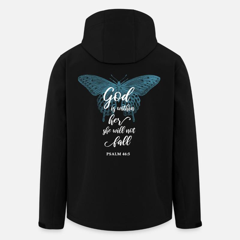 Bible verse Christian religious saying - Men’s Recycled Softshell Jacket by Stanley/Stella - black