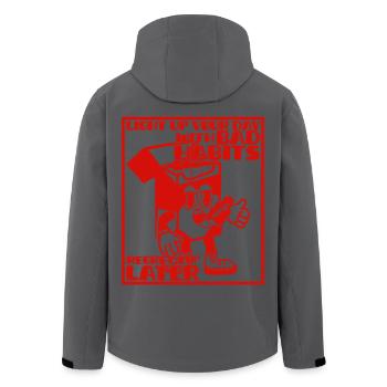 L'abus de tabac est dangereux pour la santé - Veste softshell homme en polyester recyclé Stanley/Stella - noir - Dos - AI Model Male 185 light (185cm)