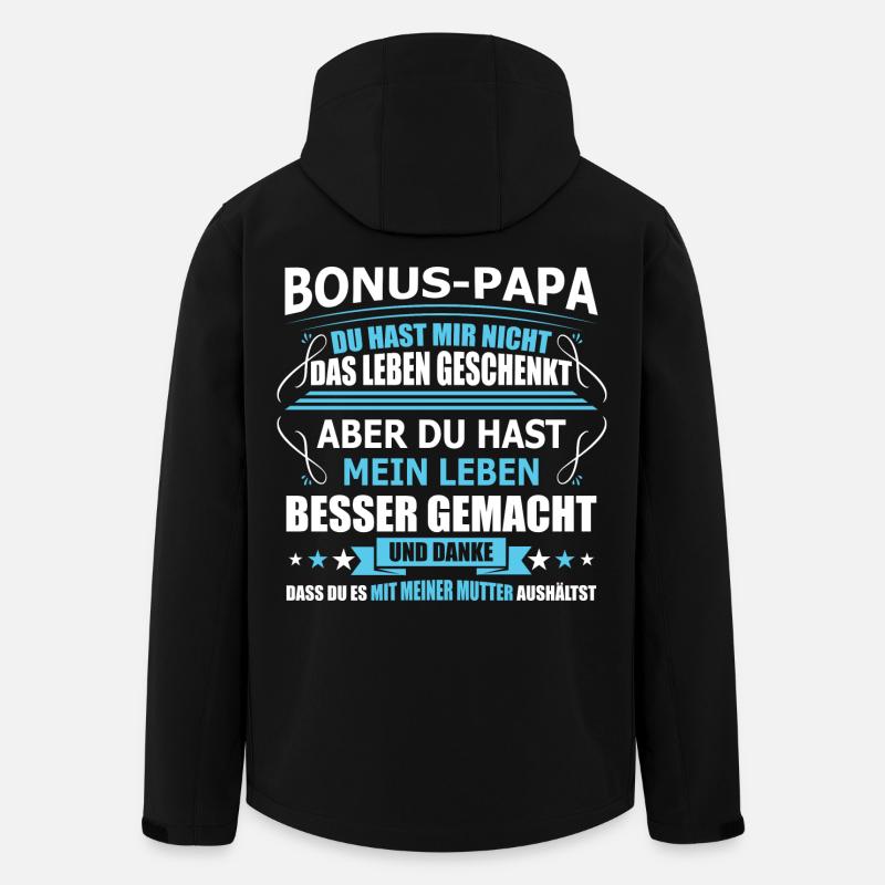 Bonus-papa Spruch Für Schwiegerväter Vatertag - Recycelte Männer Softshell-Jacke von Stanley/Stella - Schwarz