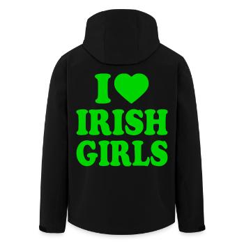 I love irish girls - Recycelte Männer Softshell-Jacke von Stanley/Stella - Schwarz - Hinten - AI Model Male 185 light (185cm)