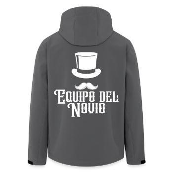 Equipo Del Novio Groom's Team Wedding Groomsmen - Men’s Recycled Softshell Jacket by Stanley/Stella - black - Back - AI Model Male 185 light (185cm)