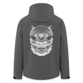 Tigre japonais - Veste softshell homme en polyester recyclé Stanley/Stella - noir - Dos - AI Model Male 185 light (185cm)