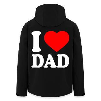 I love dad - Recycelte Männer Softshell-Jacke von Stanley/Stella - Schwarz - Hinten - AI Model Male 185 light (185cm)