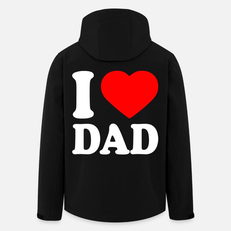 I love dad - Recycelte Männer Softshell-Jacke von Stanley/Stella - Schwarz