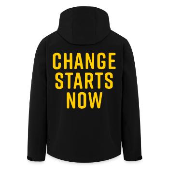 change starts now - Veste softshell homme en polyester recyclé Stanley/Stella - noir - Dos - AI Model Male 185 light (185cm)