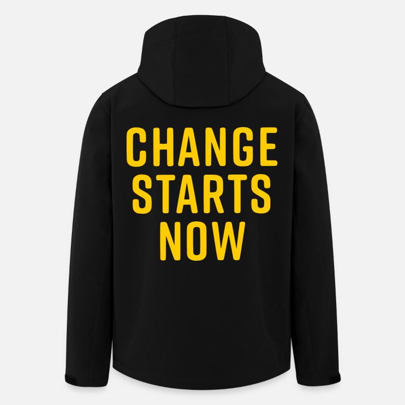 change starts now - Veste softshell homme en polyester recyclé Stanley/Stella - noir