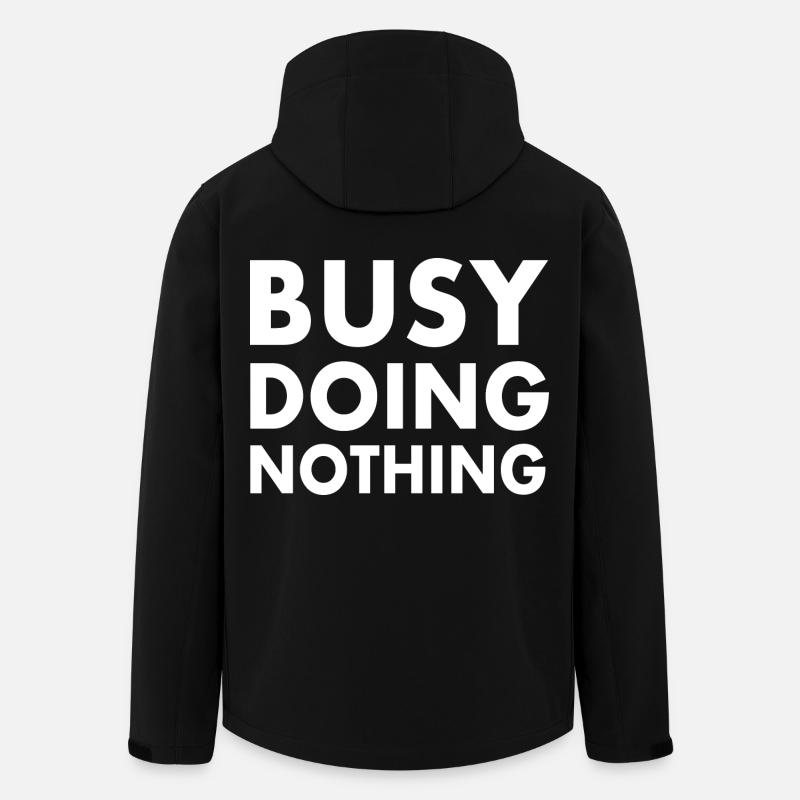 busy doing nothing - Men’s Recycled Softshell Jacket by Stanley/Stella - black