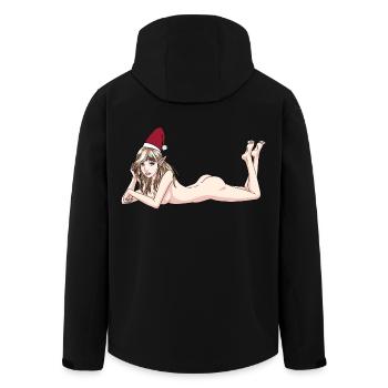 Sexy Christmas Nude Elf Troll Nicholas Fantasy - Men’s Recycled Softshell Jacket by Stanley/Stella - black - Back - AI Model Male 185 light (185cm)