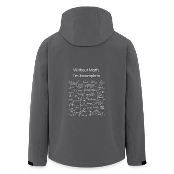 Sans maths, je suis incomplet - Veste softshell homme en polyester recyclé Stanley/Stella - noir - Dos - AI Model Male 185 light (185cm)