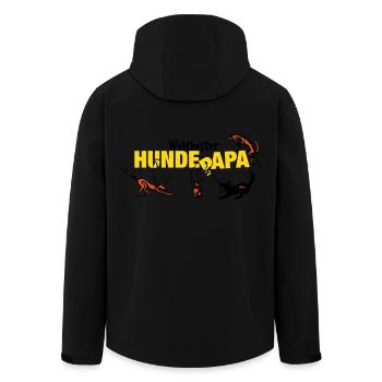 hundepapa - Recycelte Männer Softshell-Jacke von Stanley/Stella - Schwarz - Hinten - AI Model Male 185 light (185cm)