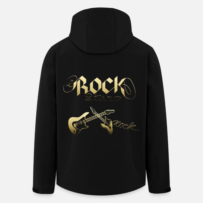 Rock star - Veste softshell homme en polyester recyclé Stanley/Stella - noir