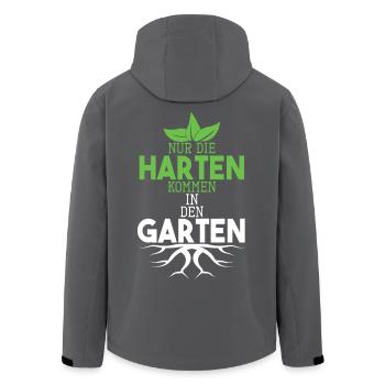 Garten T-Shirt Nur die Harten kommen in den Garten - Recycelte Männer Softshell-Jacke von Stanley/Stella - Schwarz - Hinten - AI Model Male 185 light (185cm)