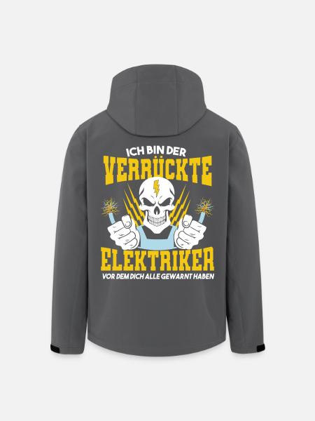 Ich bin der verrückte Elektriker vor dem dich alle - Recycelte Männer Softshell-Jacke von Stanley/Stella - Schwarz