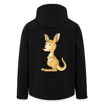 Animaux sauvages Australie Marssaquez Kangourou Enfants - Veste softshell homme en polyester recyclé Stanley/Stella - noir - Dos - AI Model Male 185 light (185cm)