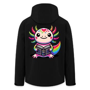 Ich-les-a-lotl, Axolotl - Recycelte Männer Softshell-Jacke von Stanley/Stella - Schwarz - Hinten - AI Model Male 185 light (185cm)