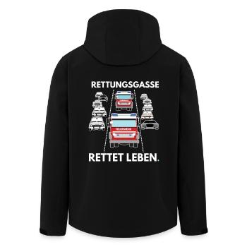 Rettungsgasse rettet Leben - Recycelte Männer Softshell-Jacke von Stanley/Stella - Schwarz - Hinten - AI Model Male 185 light (185cm)