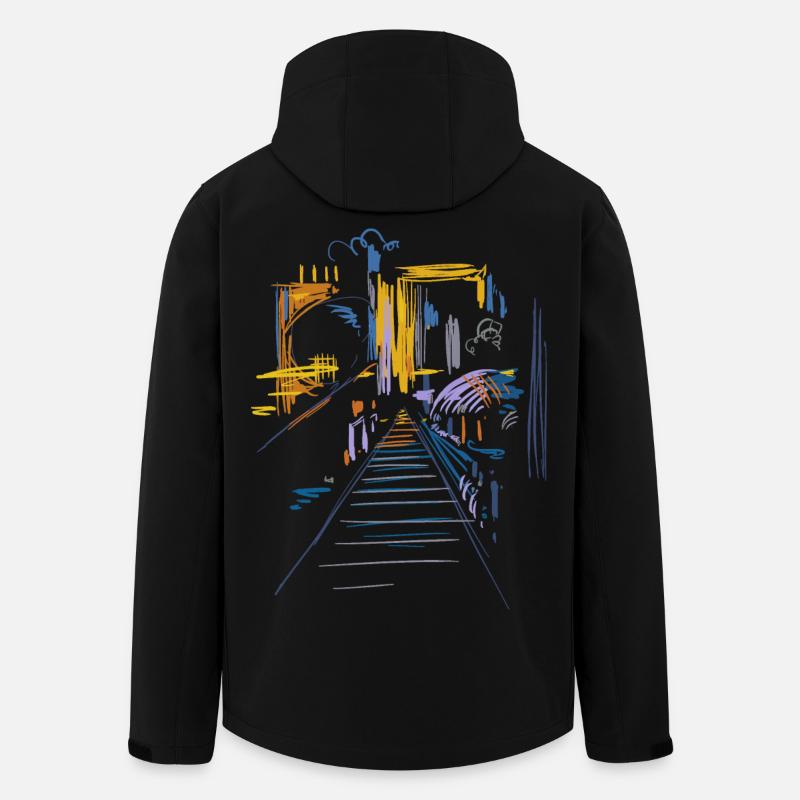 Architecture Abstraite - Veste softshell homme en polyester recyclé Stanley/Stella - noir