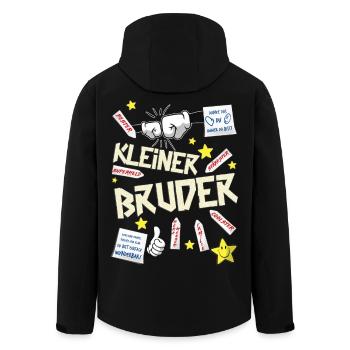 kleiner Bruder - Recycelte Männer Softshell-Jacke von Stanley/Stella - Schwarz - Hinten - AI Model Male 185 light (185cm)