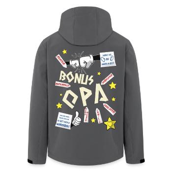 Bonus opa - Recycelte Männer Softshell-Jacke von Stanley/Stella - Anthrazit - Hinten - AI Model Male 185 light (185cm)