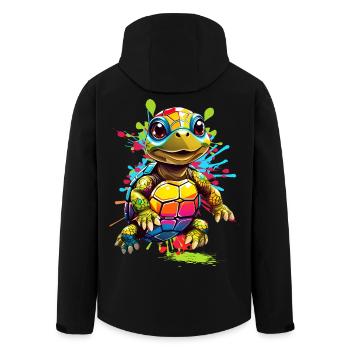Tortue - Veste softshell homme en polyester recyclé Stanley/Stella - noir - Dos - AI Model Male 185 light (185cm)