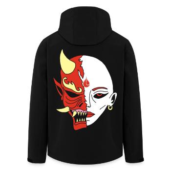 Human or demon? - Men’s Recycled Softshell Jacket by Stanley/Stella - black - Back - AI Model Male 185 light (185cm)