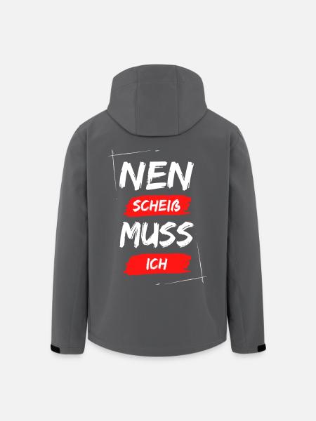 Nen scheiß muss ich - Recycelte Männer Softshell-Jacke von Stanley/Stella - Schwarz