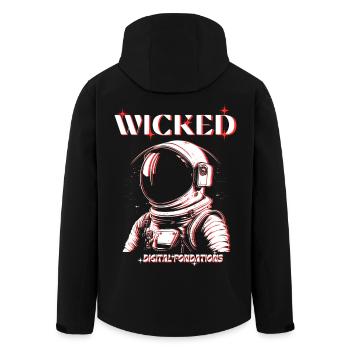 Wicked - Men’s Recycled Softshell Jacket by Stanley/Stella - black - Back - AI Model Male 185 light (185cm)