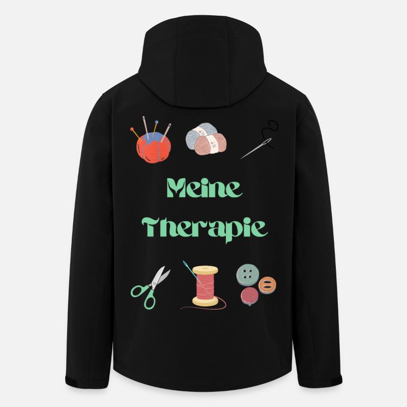 Meine Therapie: Häkeln & Nähen - Recycelte Männer Softshell-Jacke von Stanley/Stella - Schwarz