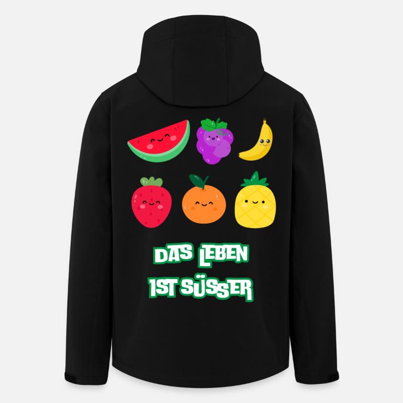 Life Is Sweeter With Fruit - Men’s Recycled Softshell Jacket by Stanley/Stella - black